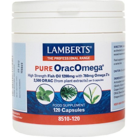 Lamberts Pure OracOmega Ω3, Συμπλήρωμα Διατροφής με Ω-3 Λιπαρά Οξέα και Αντιοξειδωτικά 120 κάψουλες