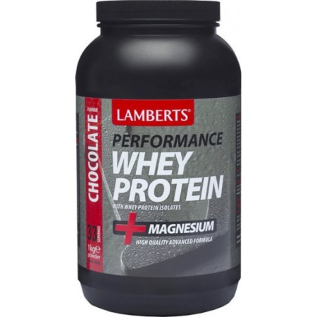 Lamberts Performance Whey Protein Chocolate, Πρωτεΐνη Ορού Γάλακτος με Μαγνήσιο Γεύση Σοκολάτα 1000gr 7003-1000