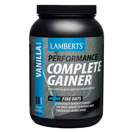 Lamberts Complete Gainer Vanilla, Συμπλήρ.Διατρ. με Πρωτεΐνη και Υδατάνθρακες για Αθλητές, Γεύση Βανίλιας 1816gr 7006-1816