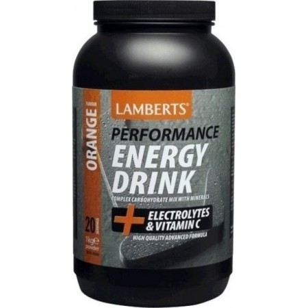 Lamberts Energy Drink Orange, Ενεργειακό Ρόφημα Υδατανθράκων με Ηλεκτρολύτες και Βιταμίνη C, 1000gr