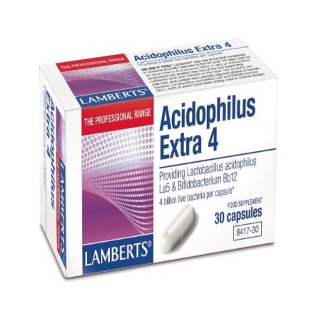 Lamberts Acidophilus Extra 4, Συμπλήρωμα Διατροφής για Υγιές Γαστρεντερικό Σύστημα 30 caps 8417-30
