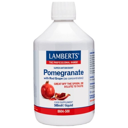 Lamberts Liquid Pomegranate Concentrate, Συμπυκνωμένος Χυμός από Ρόδι και Κόκκινο Σταφύλι 500ml 8604-500