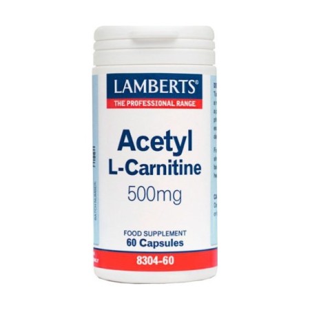 Lamberts Acetyl L-Carnitine 500mg, Συμπλήρωμα Διατροφής με Ακέτυλο L-Καρνιτίνη 60 κάψουλες
