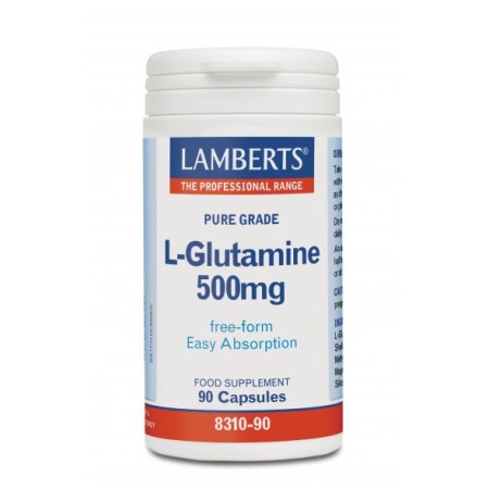 Lamberts L-Glutamine 500mg, Γλουταμίνη 90 κάψουλες
