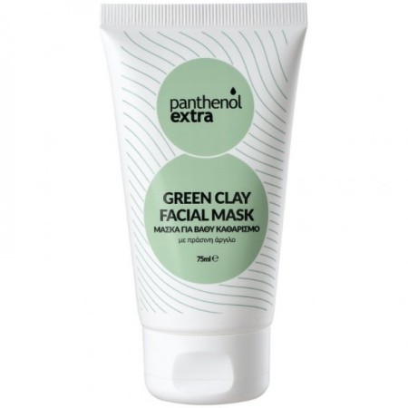 Medisei Panthenol Extra Green Clay Facial Mask, Μάσκα Προσώπου για Βαθύ Καθαρισμό με Πράσινο Άργιλο 75ml