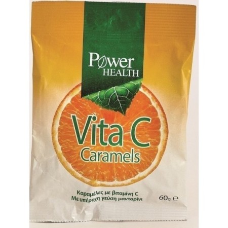 Power Health Vita C Caramels, Καραμέλες με Βιταμίνη C και Γεύση Μανταρίνι 60gr