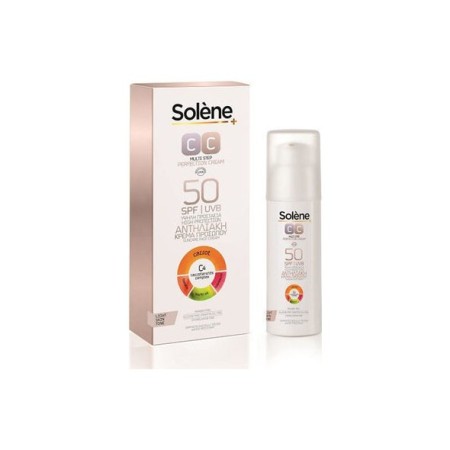 Solene CC Suncare Multi Step Perfection Cream Spf50, Αντηλιακή Κρέμα Προσώπου Υψηλής Προστασίας με χρώμα 50ml