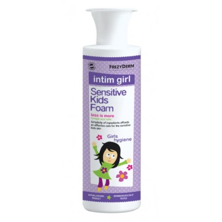 Frezyderm Sensitive Kids Intim Girl Foam, Αφρός Καθαρισμού Ευαίσθητης Περιοχής Νεογνικής, Παιδικής και Προεφηβικής Ηλικίας 250ml