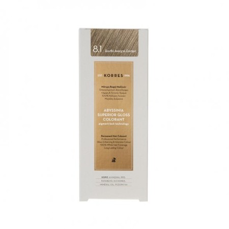 Korres Superior Gloss Colorant 8.1 Ξανθό Ανοικτό Σαντρέ Abyssinia 50ml