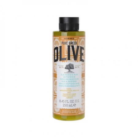 Korres Pure Greek Olive Σαμπουάν Θρέψης για Ξηρά/Αφυδατωμένα Μαλλιά 250ml