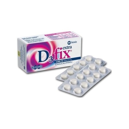 Uni-Pharma D3 Fix EXTRA 2000iu Vitamin D3, Βιταμίνη D3 60 ταμπλέτες