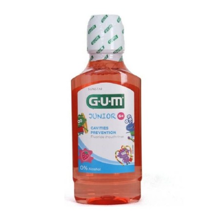 Sunstar Gum 3022 Junior Rince 0% Alcohol 6+ Στοματικό Διάλυμα με γεύση Φράουλα 300ml
