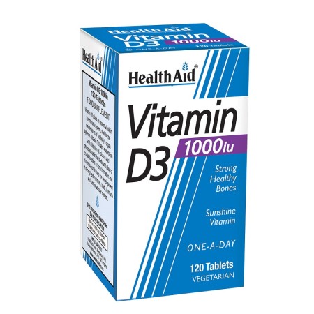 Health Aid Vitamin D3 1000iu, Συμπλήρωμα Διατροφής 120tabs