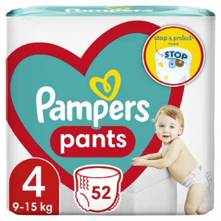 Pampers Pants 9-15kg, size 4-MAXI, 52pcs