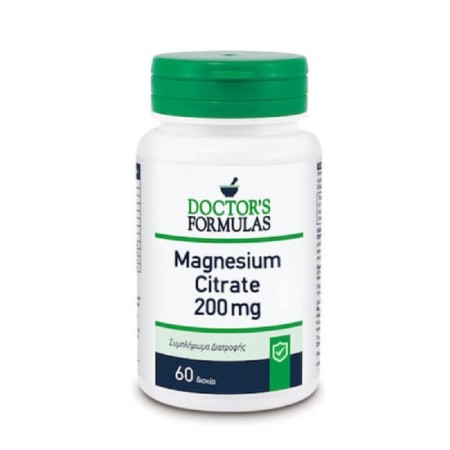 Doctors Formulas Magnesium Citrate 200mg Συμπλήρωμα Διατροφής, 60δισκία