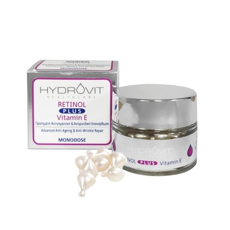 Hydrovit Retinol Plus Vitamin E Monodoses Αντιγηραντικός Ορός Προσώπου με Βιταμίνη Ε σε Μονοδόσεις 60 κάψουλες