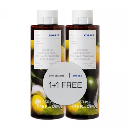 Korres Promo Renewing Body Cleanser Citrus Αφρόλουτρο Κίτρo 2x250ml