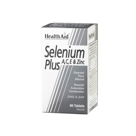 Health Aid Selenium Plus 200mg Vitamins A, C, E & Zinc 60tabs
