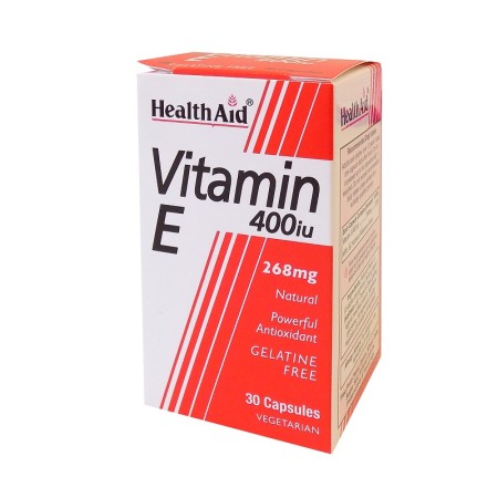 Health Aid Vitamin E 400IU, Βιταμίνη Ε 30 φυτικές κάψουλες