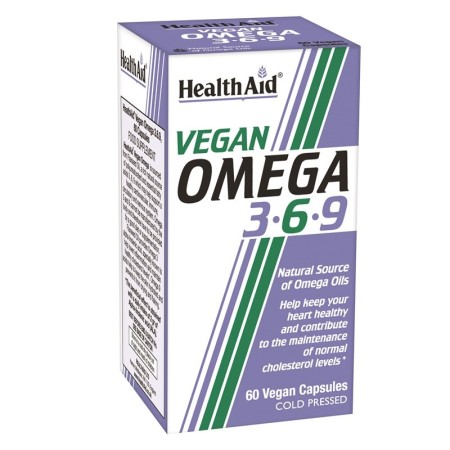 Health Aid Vegan Omega 3-6-9 60caps, Έλαιο Λιναρόσπορου Ψυχρής Πίεσης 60 κάψουλες
