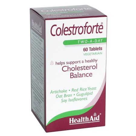 Health Aid Colestroforte, Συμπλήρωμα διατροφής για Χαμηλή Χοληστερίνη και Τριγλυκερίδια με Φυσικό Τρόπο 60tabs