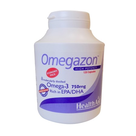 Health Aid Omegazon, 750mg Ω3 Πολυακόρεστα Λιπαρά Οξέα (EPA & DHA) 120caps