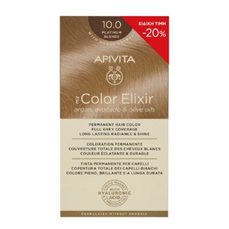 Apivita My Color Elixir 10.0, Βαφή Μαλλιών Κατάξανθο 1τμχ (-20% Μειωμένη Αρχική Τιμή)