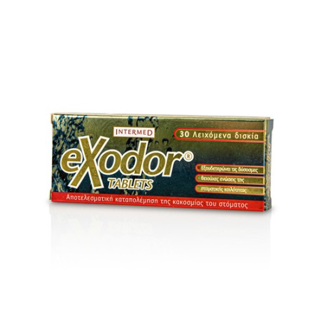 Intermed Exodor Tablets, Ταμπλέτες για τη Γρήγορη Αντιμετώπιση της Κακοσμίας του Στόματος 30Tabs