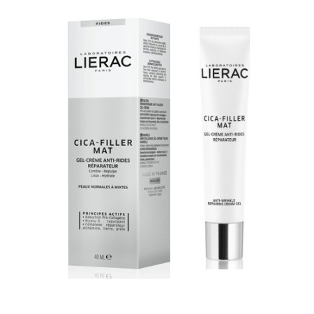 Lierac Cica Filler Mat Anti-Wrinkle Repairing Cream-Gel Αντιρυτιδική Gel-Κρέμα Επανόρθωσης για Κανονικές/Μικτές Επιδερμίδες, 40ml
