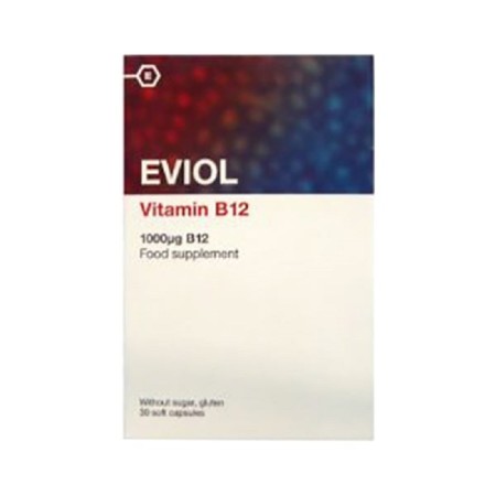 Eviol Vitamin B12 1000mg Συμπλήρωμα Διατροφής με Βιταμίνη Β12 για την Υγεία του Νευρικού Συστήματος 30 Κάψουλες