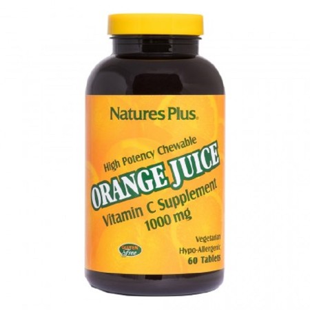 Natures Plus Orange Juice C 1000mg 60 μασώμενες ταμπλέτες
