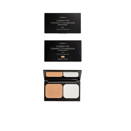 Korres Corrective Compact Foundation με Ενεργό Άνθρακα Spf 20 - ACCF 2 Lasting Matte Perfection 9.5gr