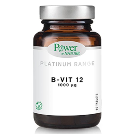 Power Health Classics Platinum B-Vit 12 1000mg, Βιταμίνη B12 για την Καλή Λειτουργία του Νευρικού Συστήματος 60 ταμπλέτες