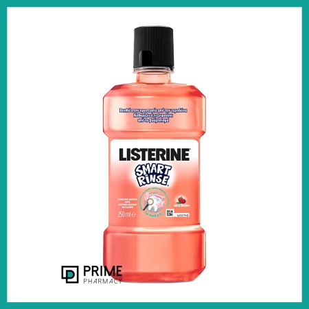 LISTERINE Smart Rinse Fun & Easy Way to Protect Teeth For Kids 6+ Mild Berry 250ml