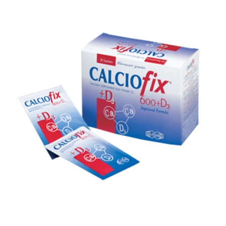 Intermed Calciofix Sachets Συμπλήρωμα Διατροφής με 600mg Ασβεστίου & 200IU D3, με Γεύση Λεμόνι, 30 sachets