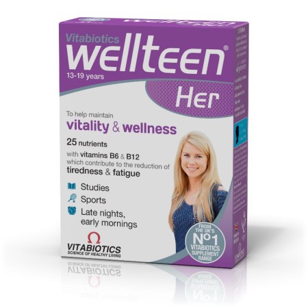 Vitabiotics Wellteen Her, Συμπλήρωμα Διατροφής για Έφηβες & Νέες Γυναίκες 30Tabs