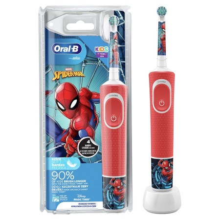 Oral-B Vitality Kids 3+ Spiderman Παιδική Επαναφορτιζόμενη Ηλεκτρική Οδοντόβουρτσα 1τμχ