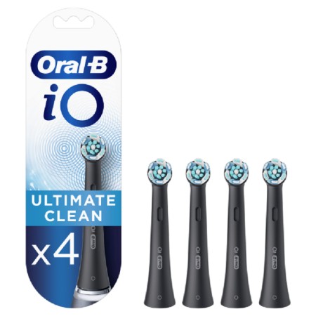 Oral-B iO Ultimate Cleaning Black Ανταλλακτικές Κεφαλές για Ηλεκτρική Οδοντόβουρτσα 3 4τμχ