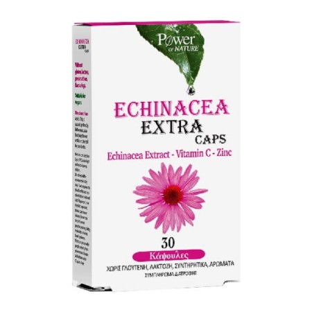 ΔΩΡΟ Power Of Nature Echinacea Extra  (Echinacea Extract-Vitamin C-Zinc) 30 Caps