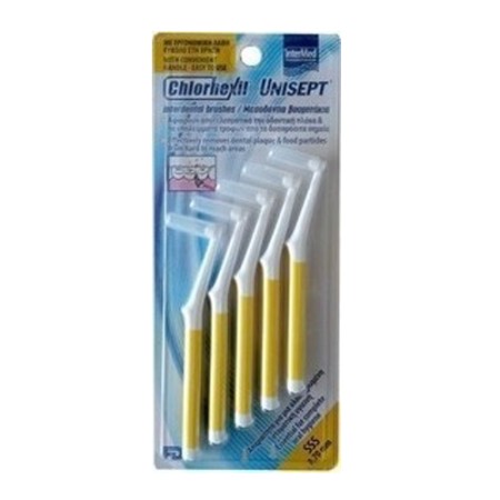 Intermed Chlorhexil Interdental Brushes SSS 0.70mm Μεσοδόντια Βουρτσάκια (Κίτρινο) 5 Τεμάχια