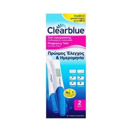 Clearblue Πρώιμος Έλεγχος & Ημερομηνία Τεστ Εγκυμοσύνης 2τμχ
