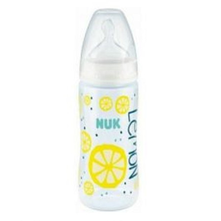 Nuk First Choice+ Limited Edition Μπουκάλι Φρούτων με Δείκτη Θερμοκρασίας Θηλή Σιλικόνης Μεσαία Οπή 6-18 μηνών (Λεμόνι) 300ml