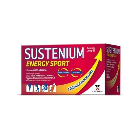 Menarini Sustenium Energy Sport, Ηλεκτρολύτες για Αθλητές με Γεύση Πορτοκάλι 10 φακελάκια x 20g