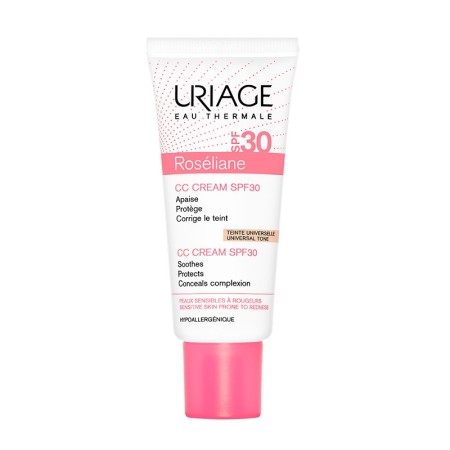 Uriage Roseliane CC Cream SPF30 Κρέμα Ημέρας για Ευαίσθητη Επιδερμίδα Ενυδάτωση Ερυθρότητα & Ατέλειες 40ml