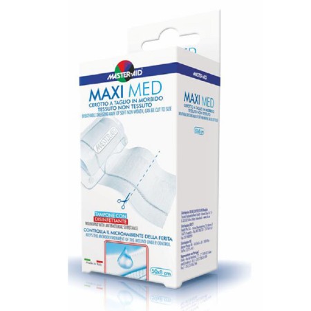 Master Aid Max Med, Αυτοκόλλητο λευκό ρολό γάζας 50cmx8cm 1 τμχ