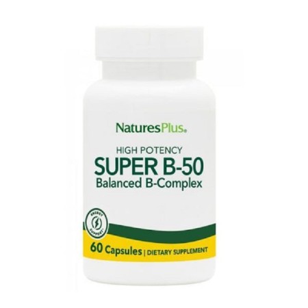 Natures Plus Super B-50 Balanced B-Complex 60 φυτικές κάψουλες