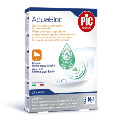 Pic Solution AquaBloc Waterproof Ultra Thin ( 10cm x 8cm ) Μετεγχειρητικά Αδιάβροχα Επιθέματα 5τμχ