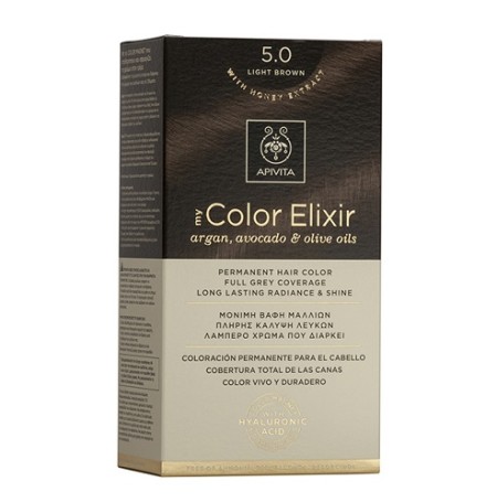 Apivita My Color Elixir 5.0, Βαφή Μαλλιών Καστανό Ανοιχτό 1τμχ