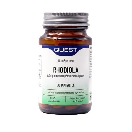 Quest Rhodiola 250mg Extract Tabs Συμπλήρωμα για Βελτίωση Πνευματικής Απόδοσης & Αντιμετώπιση Άγχους 30 ταμπλέτες
