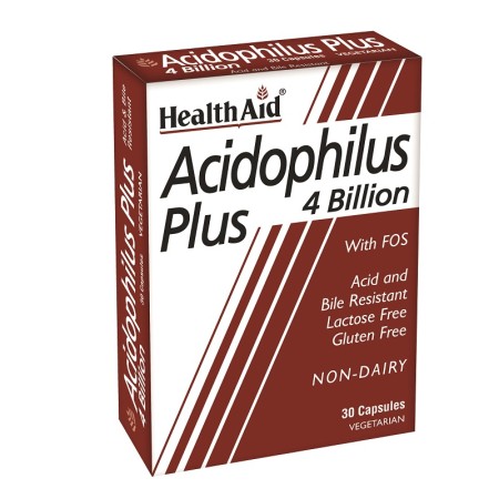 Health Aid Acidophilus Plus 4 Billion, Προβιοτικά για Ισορροπία της Εντερικής Χλωρίδας 30 κάψουλες